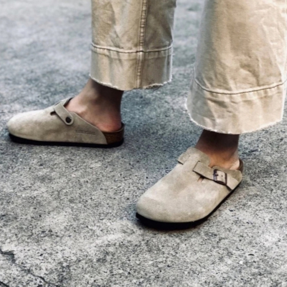 Birkenstock Boston Soft Footbed Suede Clogs Size 6 - Picture 4 of 12